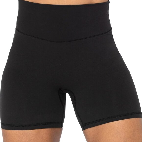 No Front Seam High Waist Biker Shorts for Women, Squat Proof Yoga Workout Gym Bi - Picture 1 of 6